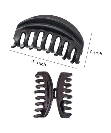 Luckycivia 6 PACK Large Plastic Hair Claw Clips (4 inch) - Strong Hold & Non-Slip Barrettes for Women, Lady, Girls - Fashion Hair Accessories - Buy Online on GoSupps.com