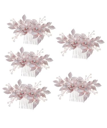 Beaupretty Accessories bride wedding tiara bridal flower hair combs rhinestone pearl hair comb hair pin crystal bridesmaid hair accessories women headdresses wig rhinestones Zinc alloy Comb
