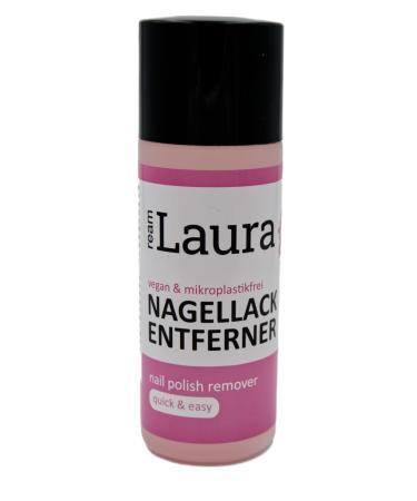 REAM |Laura nail polish remover |Acetone -free for gentle and reliable removal of nail polishes |Particularly suitable for fragile nails100ml in a bottle free of microplastics acetone -free 100ml