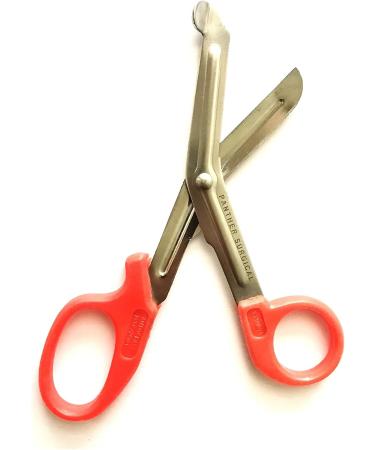 Panther Surgical Lister Bandage Scissor 5.5 Inch - Orange Plastic Handle Nursing Trauma Scissors - Buy Online on GoSupps.com