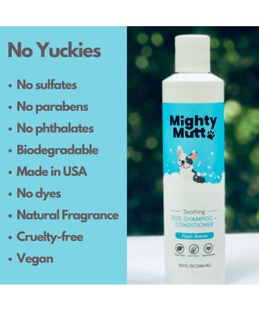 Mighty Mutt Natural Hypoallergenic Dog Shampoo & Conditioner - Anti-Itch, Soothing, Deodorizing (9oz) - Buy Online on GoSupps.com