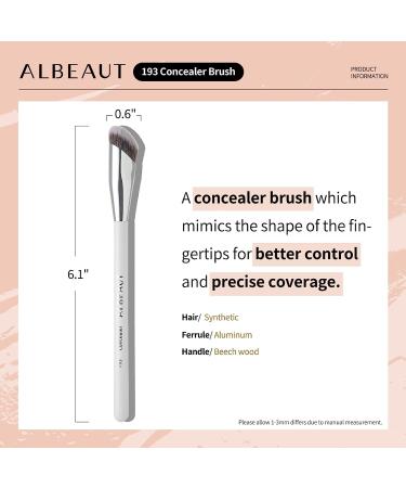 Small Angled Concealer Brush for Under Eye Makeup & Face Blending - Vegan Professional Makeup Tool - Buy Online on GoSupps.com