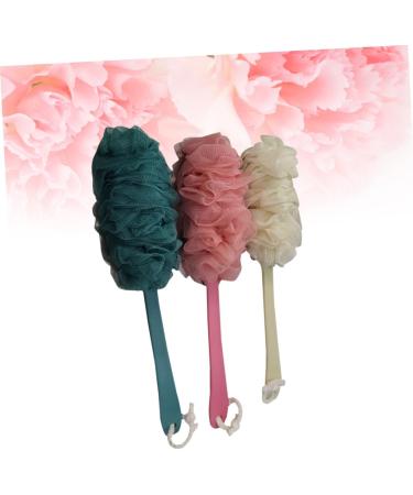 minkissy 3pc Bath Sponge Bath Ball Wooden Long Handle Bath Flower Shower Ball Shower Sponge Towel Take a Bath - Buy Online on GoSupps.com