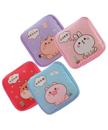 LALAFINA Period 4pcs Aunt's Towel Storage Bag Pad Bags Menstrual Pad Containers Cosmetic Toiletry Bag Make up Bag Organizer Bag Make up Organizer Bag Small Bag Organizer Travel Bag