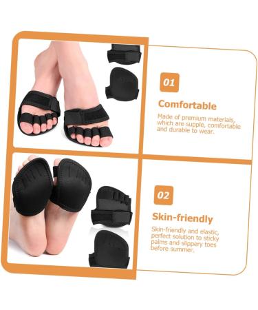 Beaupretty Dance Yoga Mat Toe Pads - Adjustable Non-Slip Forefoot Cushions for Women | Metatarsal Inserts & Tabi Socks - Black 12x10.5CM - Buy Online on GoSupps.com