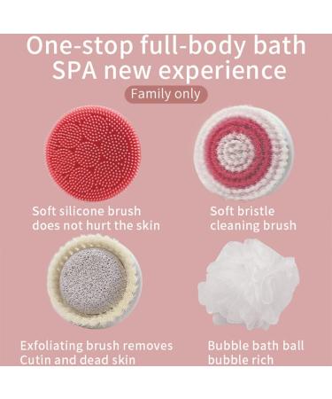 Electric Bath Brush with 4 Replacement Heads | Exfoliating Spin Scrubber for Shower & Bath | IPX7 Waterproof | USB Rechargeable - Buy Online on GoSupps.com