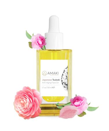 Amaki Japanese Tsubaki Oil: Face Moisturizer for Women - Anti Aging, Hydrating, Gua Sha Oil - 50ml - Buy Online on GoSupps.com