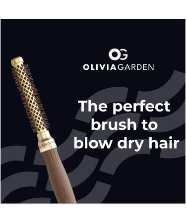 Olivia Garden Expert Blowout Shine Gold & Brown Hairbrush 15mm | International Shipping Available - Buy Online on GoSupps.com