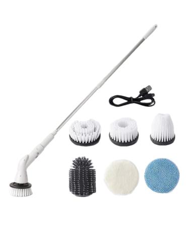Electric Cleaning Brush - 2000mAh Portable Electric Rotating Cleaning Brushes | Electric Tub Scrubber with Retractable Handle Power Floor Scrubber for Bathroom
