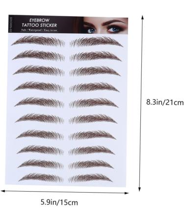 NOLITOY 15 Pcs Eyebrow Stickers Eyebrow Transfer Tattoos False Eyebrows Cosmetics Water Proof Post Paper 3d - Buy Online on GoSupps.com
