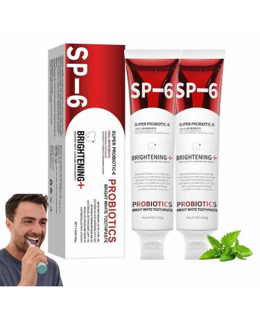 SHENGZE Sp6 Probiotic Brightening ToothpasteSp 6 Ultra Whitening ToothpastesDeep Cleaning Oral Care Toothpastes 140 gFresh BreathTeeth Whitening