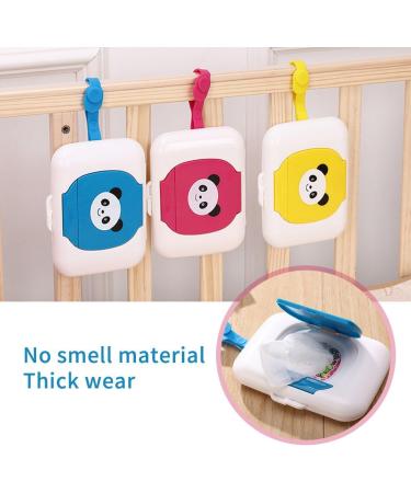 Baby Outdoor Portable Wet Tissue Dispenser Case Infant Reusable Stroller Pram Wet Wipes Box Convenient Tissue Case For Travel(White + Blue) Baby Tissue - Buy Online on GoSupps.com
