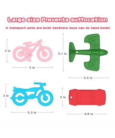 Jilociz Silicone Teething Toy Set for Babies 6-12 Months | BPA Free Chew Toys for Boys and Girls | Early Educational Sensory Toy | Soothe Gums and Provide Relief | Perfect Gift - Buy Online on GoSupps.com