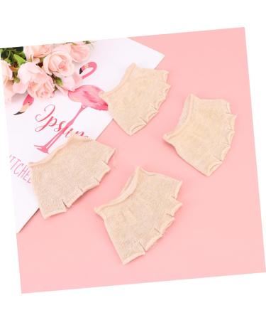Buy MAGICLULU No Show Half Socks - 4 Pairs Cotton Peep Toe & Five Toe Socks in Khaki | International Shipping Available - Buy Online on GoSupps.com