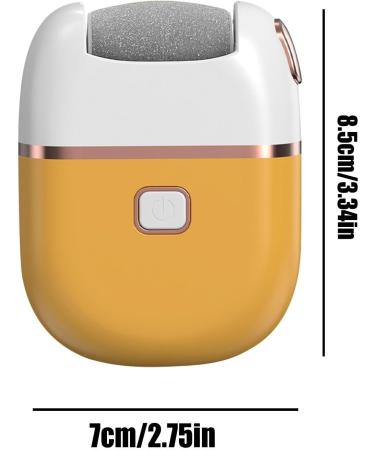 Electronic Foot File Pedicure Tool Portable Electronic Foot File Pedicure - Dead Skin Foot Care Callus Remover Rechargeable Waterproof Foot File Yellow - Buy Online on GoSupps.com