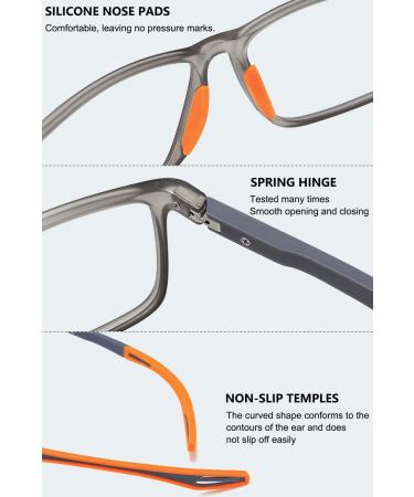 Magimodac Self-Tinting Reading Glasses for Men & Women | UV400 Protection Blue Light Filter Brown - 2.0 Diopter Visual Aid - Buy Online on GoSupps.com