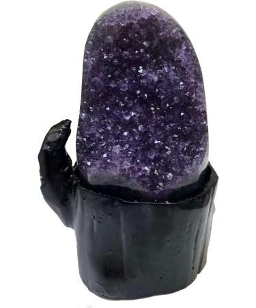 4.5lbs Large Amethyst Geode - Natural Raw Amethyst Crystal Quartz Cluster - Gemstone Specimen for Witchcraft Home Decor Feng Shui Crystal Cluster - Buy Online on GoSupps.com