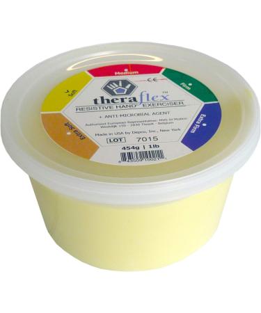 Theraflex therapy clay 454 g | soft | yellow | hand exercise clay - Buy Online on GoSupps.com