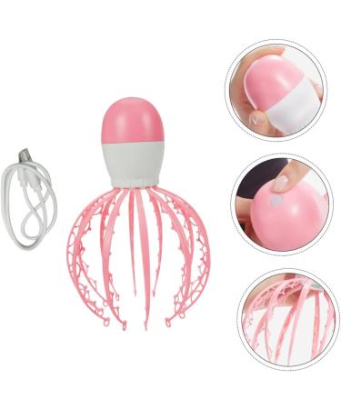 Frcolor 3-in-1 Electric Scalp Massager - Handheld Pink Octopus Design for Relaxation & Tingles | International Shipping Available - Buy Online on GoSupps.com