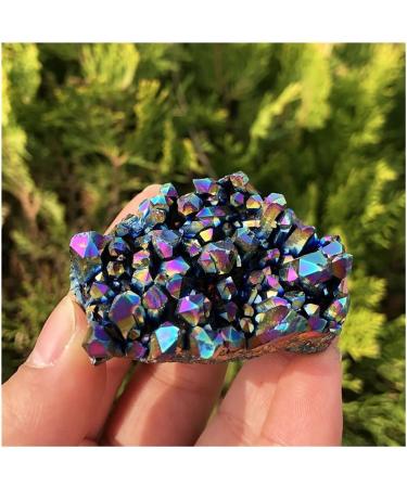 Natural Crystal Rough 1pcs Natural Beauty of Electroplated Crystal Cluster Quartz Stone Flower Crafts - Buy Online on GoSupps.com