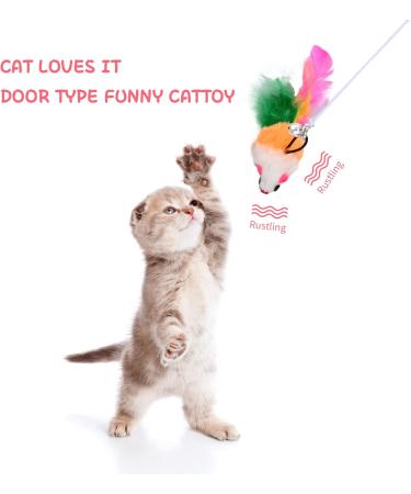 Loudhhe 6-Piece Interactive Cat Toy Set - Hanging Door Frame Springs & Mice for Cats to Combat Boredom | International Shipping Available - Buy Online on GoSupps.com