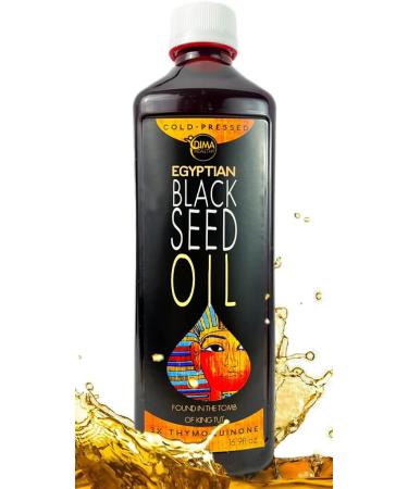 Cold-Pressed Egyptian Black Seed Oil with 3% Thymoquinone: Your Path to Natural Wellness 16.9 fl oz/500ml  - Buy Online on GoSupps.com