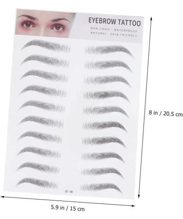 DOITOOL 6 Pcs 3d Eyebrow Stickers Makeup Stickers Double Ball Imitation Eyebrow Template Eyebrow Trimming 6d ze008x3pcs Blackx3pcs - Buy Online on GoSupps.com