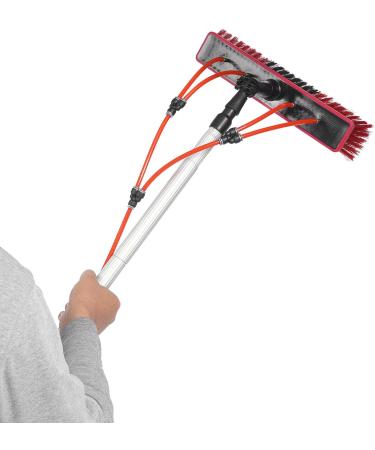 26.25ft Water Fed Pole Cleaning Brush Tool 180 Adjustable Professional Window Squeegee Cleaner Squeegee for Window Cleaning for High Windows Cleaning Solar Photovoltaic Panel Cleaning Black Red Silver - Buy Online on GoSupps.com