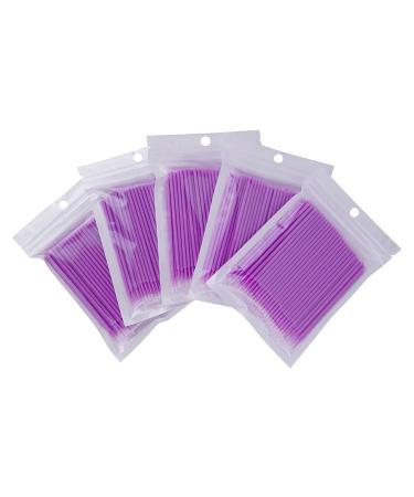 500 PCS Purple Disposable Microbrush Applicators for Eyelashes Extensions - 1.5mm Head Diameter - Buy Online on GoSupps.com