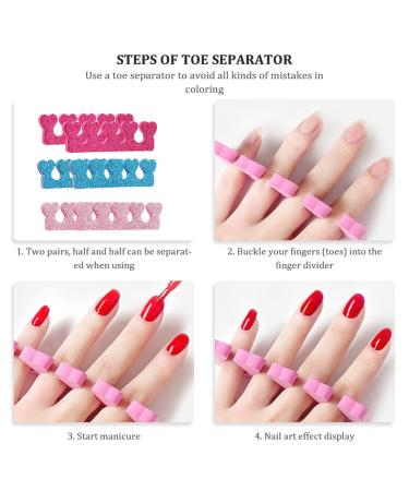 Plabbdpl 3 Pairs Soft Foam Toe Spreaders - Toe Separators & Finger Divider Set for Perfect Pedicure & Manicure - Ideal for Men & Women - Buy Online on GoSupps.com