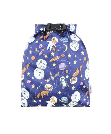 Hisprout Grab and Go Waterproof Washable Reusable Diaper Bag Swimming Wet Bag(Snowman)