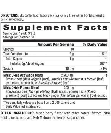 NeoLife UPBEET Drink Mix - Nitric Oxide Blend with Beet Root Powder Kale Pomegranate Super Beets Moringa & Black Ginger Blood Pressure Supplements Mixed Berry Flavor 30 Sticks - Buy Online on GoSupps.com