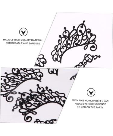 Ipetboom 3 Pairs Lace Eyeliner Stickers Lace Applique Glitter Eyeshadow Eye Sticker Black Fabric Eye Face Decals Makeup Halloween Decals Pride Lace Face Shimmer Paper Make up - Buy Online on GoSupps.com