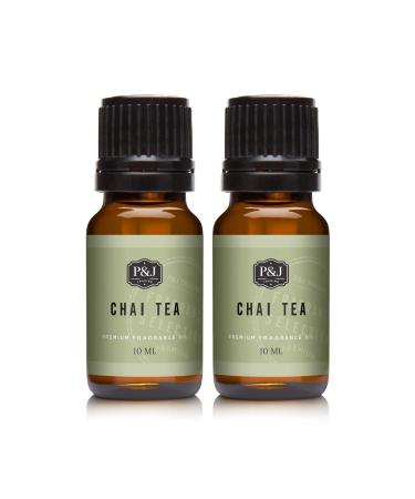 P&J Trading Fragrance Oil | Chai Tea Oil 10ml 2pk - Candle Scents for Candle Making Freshie Scents Soap Making Supplies Diffuser Oil Scents