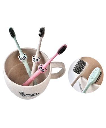 PartyKindom Children's Toothbrush 3pcs Toothbrush Cleaning Brush Child Cartoon Children Toothbrush