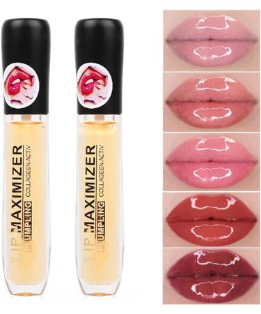 2PCS Cozzo Lip Plumper Cozzo Vitamin E Lip Plumping Serum Baume l vres 2 en 1 Gloss Repulpant Levres Gloss pour L vres Pulpeuses S rum Naturel Pour Les L vres et le Soin des L vres Lip Enhancer - Buy Online on GoSupps.com