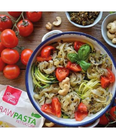 CleanFoods Konjac Raw Fettuccine 8 x 200 gram pack I vegan gluten free fat free sugar free low carb I only 6 calories per 100g I ready in 2 minutes - Buy Online on GoSupps.com
