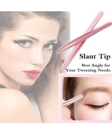 1 Pieces Eyebrow Scissors and Tweezer Kit Professional Eyebrow Trimming Scissors Modeling Eyebrow Scissors with Comb with 1 Piece Eyebrow Tweezers (Pink) - Buy Online on GoSupps.com