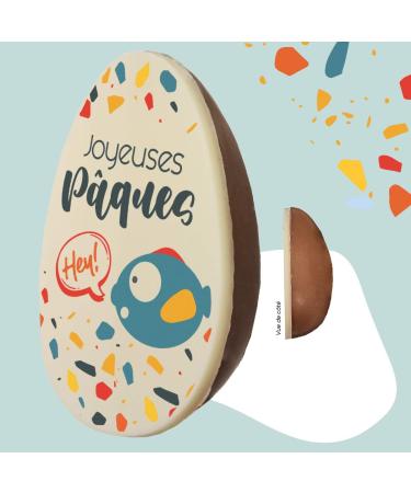 Pack of 2 Easter Chocolate – Half Easter Egg Personalised Easter Design Small