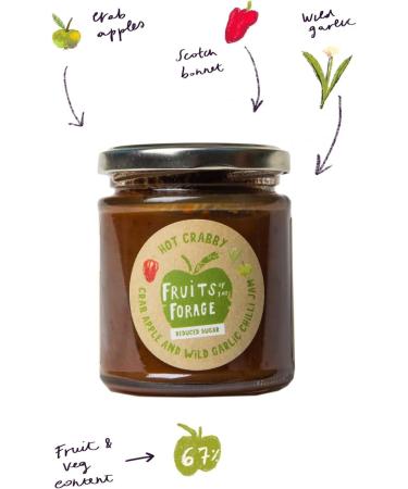 Fruits of the Forage Chilli Jam Gift Pack Includes Hot Crabby Reduced Sugar Chilli Jam and Hot Rhuby Chilli Preserve. Sustainably Sourced Pack of 2 Glass Jars (210g x 210g) Chilli Jam Giftpack - Buy Online on GoSupps.com