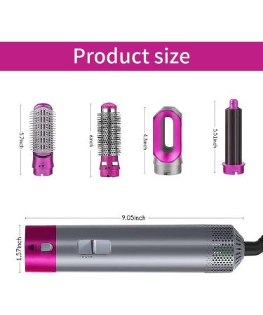 New Curling Iron 5 in 1 Curling Wand Set with 3 Barrel Hair Curler Interchangeable Ceramic Barrels and Hair Straightener Brush Auto wrap Hair Styler Detachable Brush Heads Comb for Straightening Automatic Curling Styling Hair Wrap Curler - Buy Online on GoSupps.com