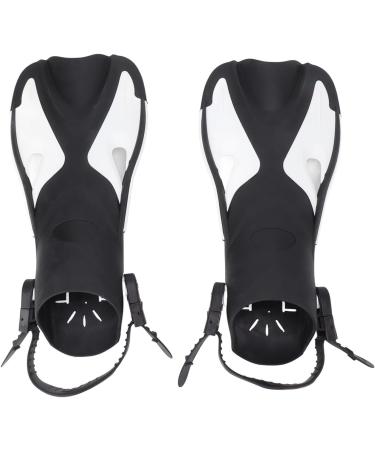 BOLORAMO Swimming Fins for Adults - Open Water Diving Fins (Black & White Size 6-8 37-41) - Buy Now for International Shipping - Buy Online on GoSupps.com