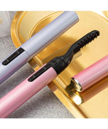 Ladies Electric Eyelash Curler Fast Heating Long Lasting Aluminium Pipe Battery Powered Makeup Tools Beauty Supplies Pink - Buy Online on GoSupps.com