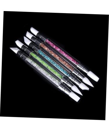 Nail Silicone Head Nail Pen Nail Art Carving Nail Tool Embossing Pen Double Head medium Green - Buy Online on GoSupps.com