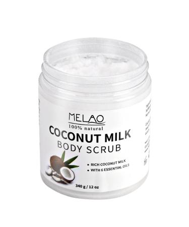 Coconut Milk Body Scrub - Ultra Moisturizing Organic Exfoliating Cream for Nourishing Peels | International Shipping - Buy Online on GoSupps.com