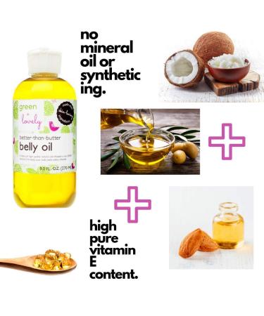 Green + Lovely Better than Butter Belly Oil(Tangerine) | Pregnancy Stretch Mark Prevention | 9 fl oz. Lasts for up to 6 Months | Natural Oil and Vitamin E Enriched for Amazing Skin Pre/Post Pregnancy Sweet Orange - Buy Online on GoSupps.com