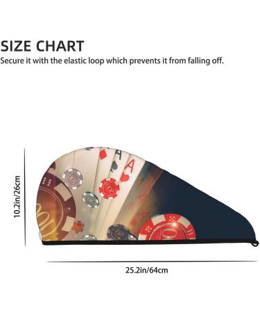 Buy Casino Poker Chips Microfiber Hair Towel | Soft Absorbent Quick Dry Wrap for Women | Ideal for Long Curly & Thick Hair - Buy Online on GoSupps.com