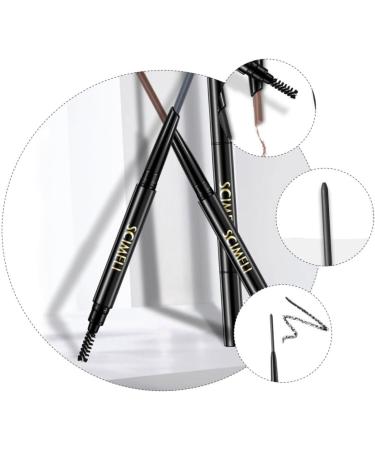 Beavorty Eyebrow Liner Eyebrow Pencils 3pcs 2 1 Eyebrow makeup tools black eyebrow pencil slim brow pencil door 1 count (Pack of 1) Dark Brownx3pcs - Buy Online on GoSupps.com