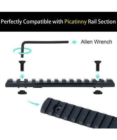 Pecawen Polymer Picatinny Rail Section - 5, 7, 9, 11 Slot Ultralight Rail - Buy Online on GoSupps.com