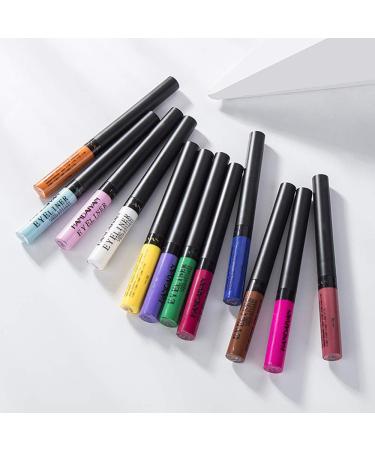 Matte Liquid Eyeliner Set - 12 Colors, Waterproof & Long Lasting for Women/Girls - Buy Online on GoSupps.com